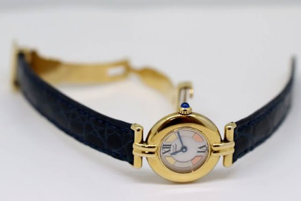 Cartier カルティエ マストコリゼヴェルメイユ（電池式）オーダーベルト作成　修理・料金の紹介です。