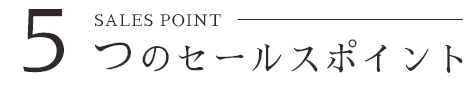 5つのセールスポイント
